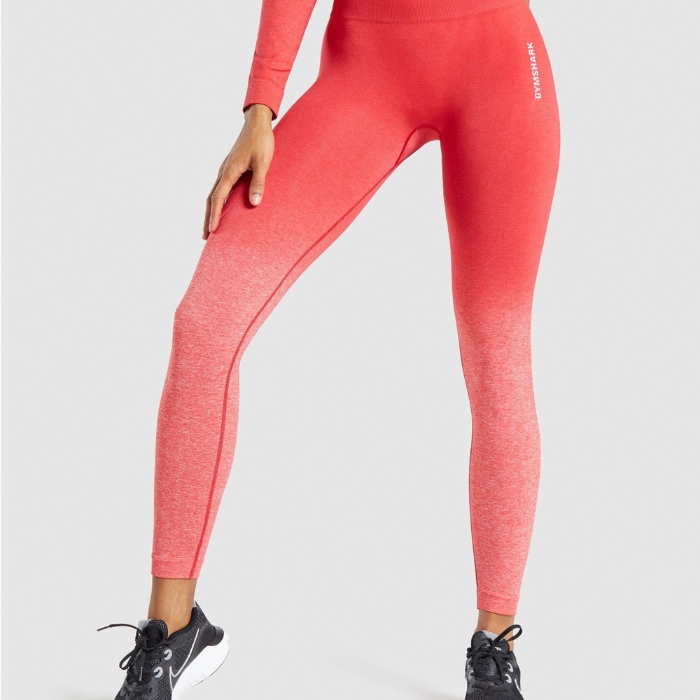 Red ombré gymshark leggings